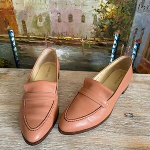 SARAH FLINT Alysia x Gravati Pink/Peach Leather Loafers Size 39